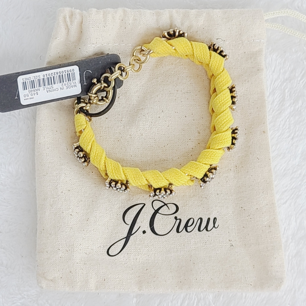 J.Crew Yellow Crystal Rhinestone Bracelet - Picture 4 of 8